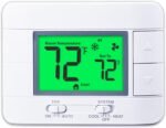 Upgraded Multi-Stage Non-Programmable Thermostats for Home 2 Heat/2 Cool, with Temperature & Humidity Monitor and Large Green LCD - Image 2