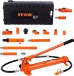VEVOR 10 Ton Porta Power Kit, Hydraulic Ram with Pump, Car Jack with 4.6 ft/1.4 m Oil Hose, Bent Frame Repair Tool with Storage Case for Automotive, Garage, Heavy Equipment, Mechanic (22046 LBS) - Image 2