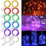 WATERGLIDE 12 Pack Fairy Lights Battery Operated (Included), 7 ft 20 LED Mini String Lights, Waterproof Silver Wire Firefly Starry Lights for DIY Wedding Christmas Party Mason Jars Decor, Multicolor - Image 2