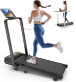 Walking Pad with 8% Incline, Upgrade 3.5HP Low Noise Treadmill with Handle Bar, Trisomy 4 in 1 Portable Under Desk Treadmills for Home/Office, 330lbs Capacity, Remote Control & Transparent LED Display - Image 2