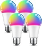 Wi-Fi Smart Light Bulb(RGB+W) 4 Pack, Full Color Changing Light Bulb-Compatible with Alexa and Google Assistant - Image 2