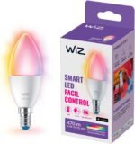 WiZ Connected 40W B12 Smart Candle-shape, E12 base, Full Color, Dimmable, 1-Pack, Indoor, Connect to Wi-Fi, Control Voice or App + Activate with Motion, Matter Compatible - Image 2