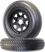 eCustomrim 2-Pack Trailer Tire Rim ST205/75D15 15 in. Load Range C 5 Lug Black Spoke Wheel - 2 Year Warranty w/Free Roadside - Image 2