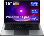 laptop 16-inch , 8GB DDR 256GB SSD portable laptop computer, expandable to 1TB, Pentium quad-core CPU up to2.64 Hz, 9000mAh battery, interface, USB3.0 interface, dual-band WiFi, webcam, slim laptops - Image 2