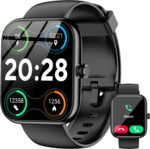 ‌Smart Watch with Alexa Built-in, 1.83" HD Touchscreen, Bluetooth Calling, Fitness Tracker, Running Coach, Sleep Coaching, 120+ Sport Modes, IP68 Waterproof, Heart Rate for iPhone Android (Black) - Image 2