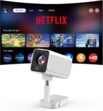 【Netflix Licensed & Built-in】PANSEBA Smart WiFi Projector with Telescopic Stand, 4K Supported 300" HD Portable Outdoor Movie Projector, Auto Keystone Zoom, Home Theater, Netflix App Pre-Installed - Image 2