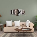 LUDUHU Home Canvas Print Wall Art - 5 Piece Sweet Home Signs, Black and White Quotes, Modern Family Wall Decor (G, Oversize 40x20inch) - Image 3