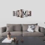 LUDUHU Home Canvas Print Wall Art - 5 Piece Sweet Home Signs, Black and White Quotes, Modern Family Wall Decor (G, Oversize 40x20inch) - Image 4