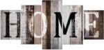 LUDUHU Home Canvas Print Wall Art - 5 Piece Sweet Home Signs, Black and White Quotes, Modern Family Wall Decor (G, Oversize 40x20inch) - Image 6