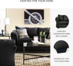 Signature Design by Ashley Darcy Classic Contemporary Sofa, Black - Image 5