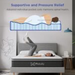 Queen Mattress,10 Inch Hybrid Mattress in a Box with Gel Memory Foam Mattress,Individually Wrapped Pocket Coils Innerspring Mattress,Pressure Relief,Back Pain Relief,CertiPUR-US. - Image 6