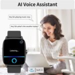 YMZ Smart Watch for Men Women, IP68 Waterproof, Bluetooth Calling, Fitness Tracker, Sleep Monitoring, 1.85'' DIY Dial, AI Built-in, 7 Days Battery, Compatible with Android & iOS - Image 4