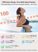 Smart Watch for Women Men Android & iPhone [2 Bands, 44mm case], Alexa Built-in, 1.83'' Smartwatch Make/Answer Call, HR SpO2 Sleep Stress Monitor Fitness Tracker, IP68 Waterproof Step Counter Watch - Image 5