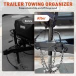 SnowyFox Trailer Plug Holder for 7 Way Plug & Safety Chain, Aluminum Trailer Chain Holder Heavy Duty Anti-Rust Cable Wire Harness Holder, RV Camper Towing Accessories - Image 3