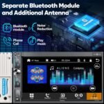 7" Double Din Car Stereo with Wireless Apple CarPlay & Android Auto, QLED Touchscreen, Bluetooth, Backup Camera, 4.2-CHN Audio, 2 Subwoofer Outputs, AM/FM Car Radio - Image 5