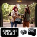 OLANLY Outdoor Rug Waterproof 5x8 ft, Reversible Outdoor Plastic Straw Rug, Boho Patio Rug, Indoor Outdoor Carpet, RV Mat Outside for Patio, Camp, Picnic, Balcony, Deck, Backyard, Black & White - Image 6