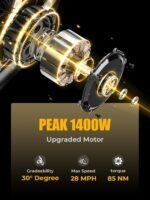 Heybike Ranger Electric Bike for Adults, Peak 1400W Upgraded Motor Ebike, 28MPH [20" Fat Tire All-Terrain] 600Wh Removable Battery Folding Step-Thru E Bike with Front Suspension - Image 3