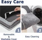 WESTERN HOME Dog Beds Large Sized Dog, Orthopedic Large Pet Bed with Waterproof Lining, Removable Washable Cover and Nonskid Bottom, Medium Couch, Grey - Image 4