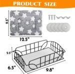 Rat Cage Platform, Metal Basket Rat Hammock with Mat, Hanging Chew Proof Squirrel Cage Bed Platform Accessories, Small Animal Habitat for Hamster, Hedgehog, Chinchilla Pig, Black - Image 3