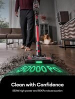 Ultenic Cordless Vacuum Cleaner, 550W/50Kpa, 60Mins Runtime, 180°Bendable Wand, Anti-Tangle Brush, Stick Vacuum Cordless with Charging Dock, Handheld Vacuum for Pet Hair/Carpet/Floor/Car, U16 Flex - Image 3