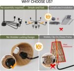 29" Rattan Chandelier 5-Light Modern Farmhouse Chandelier for Dining Room, Coastal Chandelier with Hand-Woven Wicker Fabric Shades, Rustic Pendant Light for Kitchen，Entryway，Living Room - Image 5