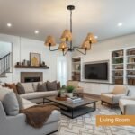 29" Rattan Chandelier 5-Light Modern Farmhouse Chandelier for Dining Room, Coastal Chandelier with Hand-Woven Wicker Fabric Shades, Rustic Pendant Light for Kitchen，Entryway，Living Room - Image 8