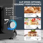 Kitchen Stand Mixer, 6.5Qt Household Stand Mixers, 660W 6+P Speed Tilt-Head Electric Dough Mixer, Food Mixers for Daily Use with Dough Hooks, Whisk, Beater - Image 4