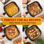Air Fryer Paper Liners, 125Pcs Air Fryer Disposable Liners, Non-Stick and Oil Proof for Easy Cleanup, 8” Square for 5-8 qt Basket by Baker's Signature - Image 6