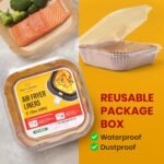 Air Fryer Paper Liners, 125Pcs Air Fryer Disposable Liners, Non-Stick and Oil Proof for Easy Cleanup, 8” Square for 5-8 qt Basket by Baker's Signature - Image 7