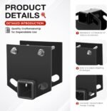 RV Bumper Trailer Hitch Receiver Adapter by puxyblue Compatible for 4" x 4" RV Rear Bumper - 2" Receiver with 3500 LBS Capacity Connect Various Accessories - 2 Year Warranty - Image 3