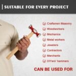 7 Piece Auto Body Repair Kit，Hammer and Dolly Tools with Carbon Steel on Wood Handles,Performance Heavy Duty Dollies Set,Roller Fixer Dent Remover Tool. - Image 3