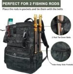 MATEIN Fishing Backpack, Water Resistant Fishing Tackle Box Bag with Rod Holders & Cooler, Gear Gifts for Men - Image 5
