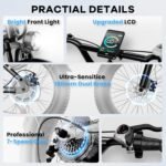 Electric Bike for Adults, 48V 20Ah Battery,1500W Peak Motor Step Thru Ebike 80+ Miles Max Range, 20x4.0 Fat Tires,Max 30Mph Electric Mountain Bike for All Terrain, Ideal for Commute, Off-Road - Image 7