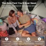 Space Acacia Lite Camping Tent | 2/3/4/8 Person Pop Up Tents for Camping | Lightweight & Durable Beach Tent | Level 7 Wind Resistance, UPF 50+ | Quick Setup for Camping & Backyard - Image 4