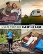KingCamp Double Sleeping Bag for Adults, Queen Size 2 Person XXL Flannel Sleeping Bag, Waterproof Lightweight Flannel Quilt with 2 Pillows, Perfect for Couples Family Camping Hiking - Image 7