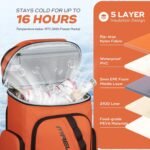 Maelstrom Backpack Cooler,36 Can Cooler Backpack,Soft Cooler Bag Insulated Leakproof,Lightweight Ice Chest Backpack,Travel Cooler Lunch Backpack for Camping,Hiking,Beach - Image 3