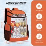 Maelstrom Backpack Cooler,36 Can Cooler Backpack,Soft Cooler Bag Insulated Leakproof,Lightweight Ice Chest Backpack,Travel Cooler Lunch Backpack for Camping,Hiking,Beach - Image 5