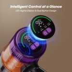 Cordless Vacuum Cleaner, 650W 48KPa Vacuum Cleaners for Home, Self-Standing Stick Vacuums with LED Display, Anti-Tangle, Lightweight, Stick Vacuum Rechargeable for Pet Hair Carpet Floor - Image 6