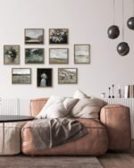 InSimSea Meadow with Flowers Painting Wall Art Prints, Framed, Canvas, Classical Scenery Eclectic Wall Decor For Home Office Living Room Bathroom (8x10in/20x25cm) - Image 3