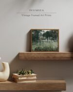 InSimSea Meadow with Flowers Painting Wall Art Prints, Framed, Canvas, Classical Scenery Eclectic Wall Decor For Home Office Living Room Bathroom (8x10in/20x25cm) - Image 4