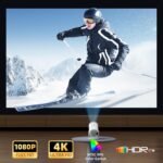 Mini Projector, Native 1080P Portable Projector with Carrying Case, 4K Support, 270°Rotatable Outdoor Movie Proyector, Home Theater Projector Compatible with Phone/TV Stick/Laptop/PS4/HDMI/USB - Image 4