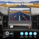 Single Din Car Stereo with Carplay ＆ Android Auto,7 Inch Flip-Out Touchscreen Car Radio with Bluetooth,Mirror Link,Backup Camera,Support FM Outputs Type-C Charge USB AUX-in - Image 5