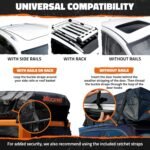 Mockins XXL 50 CuFt Waterproof Rooftop Cargo Bag for Top of Car Storage | 85"x50"x20" All-Weather Soft Shell Vinyl Cargo Roof Bag | Car Top Carrier Without Roof Rack | Roof Rack Bag w/Accessories - Image 5
