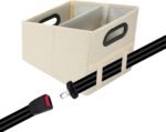 Car Seat Organizer Collapsible Passenger Seat Organizer Car Caddy Organizer Backseat Car Storage Organizer Front Seat for Kids beige, M - Image 5