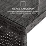 Best Choice Products 4-Piece Outdoor Wicker Patio Conversation Furniture Set for Backyard w/Coffee Table, Seat Cushions - Gray/Cream - Image 5