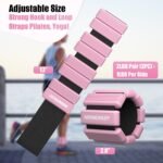 Pilates Wrist Ankle Weights for Women, Wearable Strong Arm & Leg Weights Set of 2(1 lb/2.2 lbs Each), Adjustable Ankle Weights for Walking, Yoga, Dance, Barre, Gym - Image 5