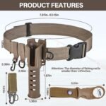 Fishing Wading Belt Rod Holder Adjustable Wader Fishing Waist Belt for Fly Surf Casting Spinning Fishing Pole Fishing Tackle - Image 3