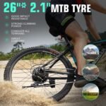 ANCHEER Electric Bike for Adults, Peak 750W Ebike, 3H Fast Charge, 50 Miles, 22MPH Electric Bicycle, 48V 499Wh Battery, 26" Gladiator Electric Mountain Bike, 21Speed, UL2849 Compliant - Image 7