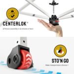 CROWN SHADES 10x10 Pop Up Canopy - Beach Tent with One Push Setup - Easy Outdoor Sun Shade for Events, Parties, Camping - Gazebo with STO-N-Go Cover Bag, Silver Coated Top, Grid White - Image 3