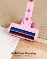Trucozie Cordless Vacuum Cleaner, 8-in-1 Lightweight Stick Vacuum with 45mins Runtime, Powerful Suction, Rechargeable Cordless Vacuum for Carpet, Tile, Pet Hair, Hardwood Floors, Pink - Image 4